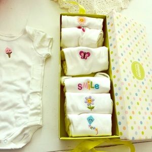 Gymboree 0-3 mos 7pc bodysuit gift set girl baby